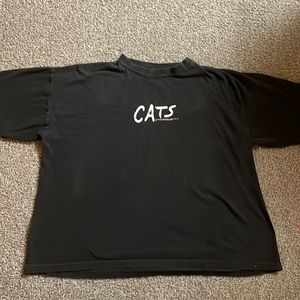 Vintage 1981 Cats Musical Shirt Black XL